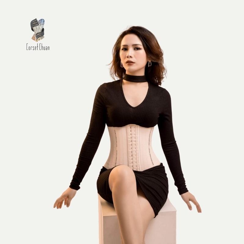 Đai nịt bụng hỗ trợ giảm mỡ định hình eo thon Latex Corset Chuẩn Luxury truyền thống 25cm