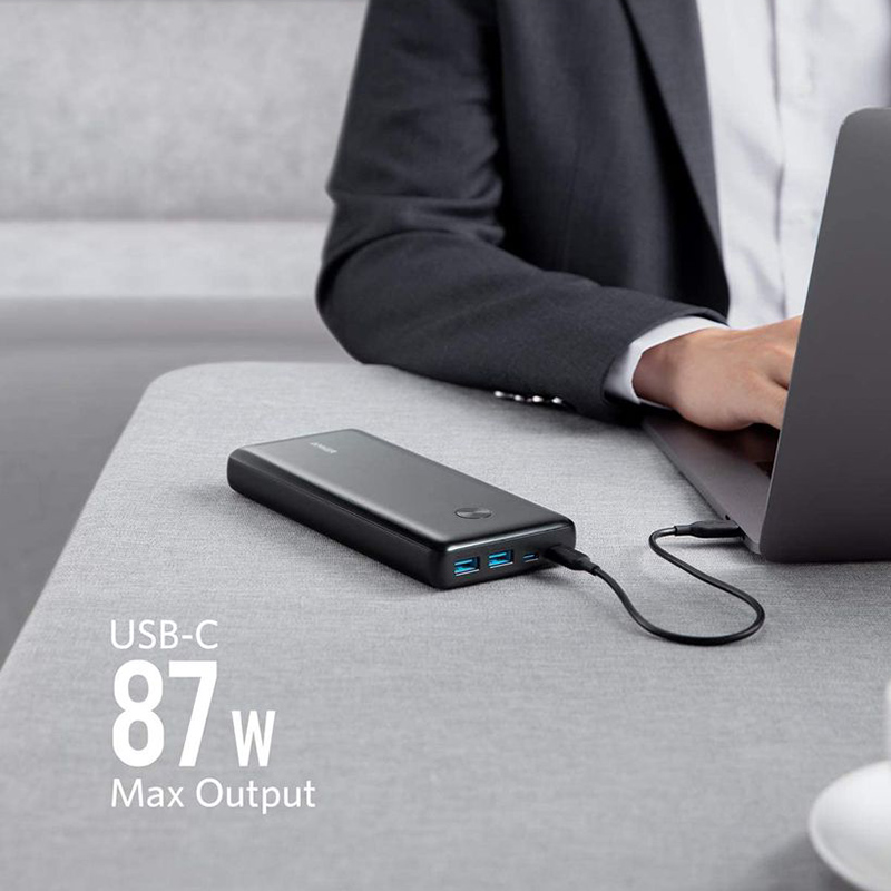 Pin Dự Phòng Anker PowerCore III Elite 25.600mAh Hỗ Trợ Sạc Nhanh Power Delivery PD 87W Tích Hợp USB Type-C In/Out (có hỗ trợ sạc macbook) - A1291 - Hàng chính hãng