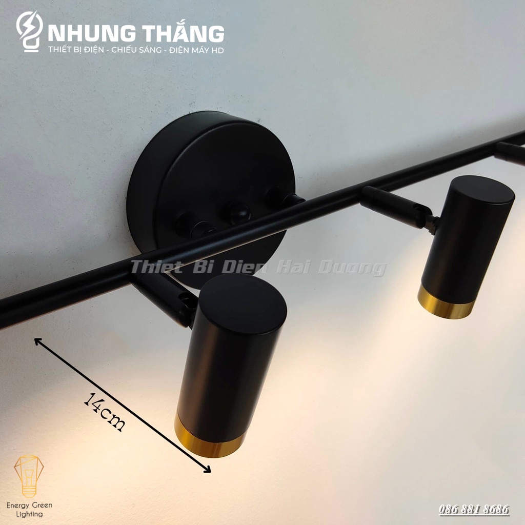 Đèn soi tranh 6028-6 LED Trang Trí Hiện Đại - Ánh Sáng Vàng - Điều Chỉnh Được Góc Chiếu