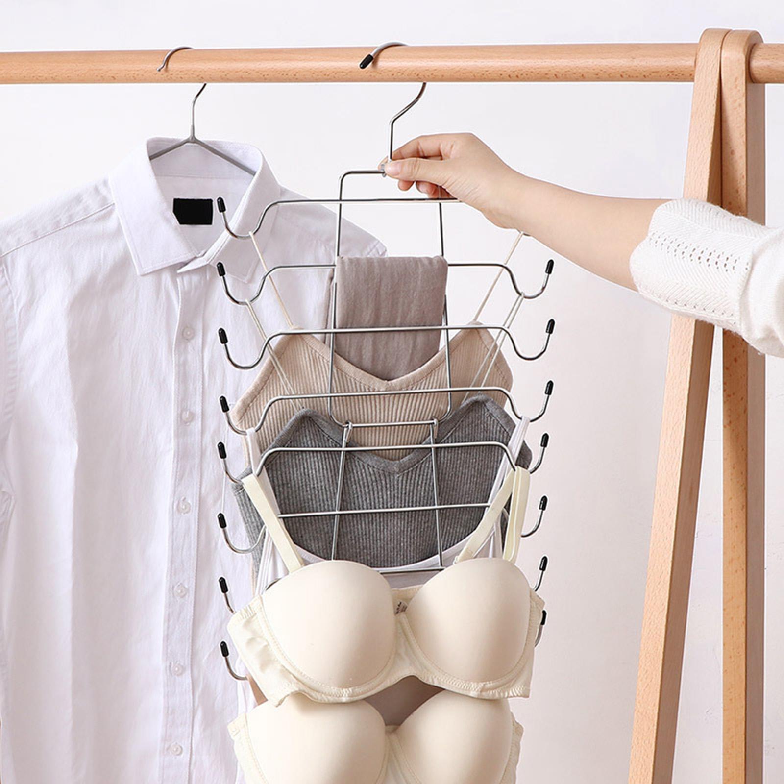 3pcs Tank Top Hanger Closet Organizer Hangers Folding Space Saving Hanger