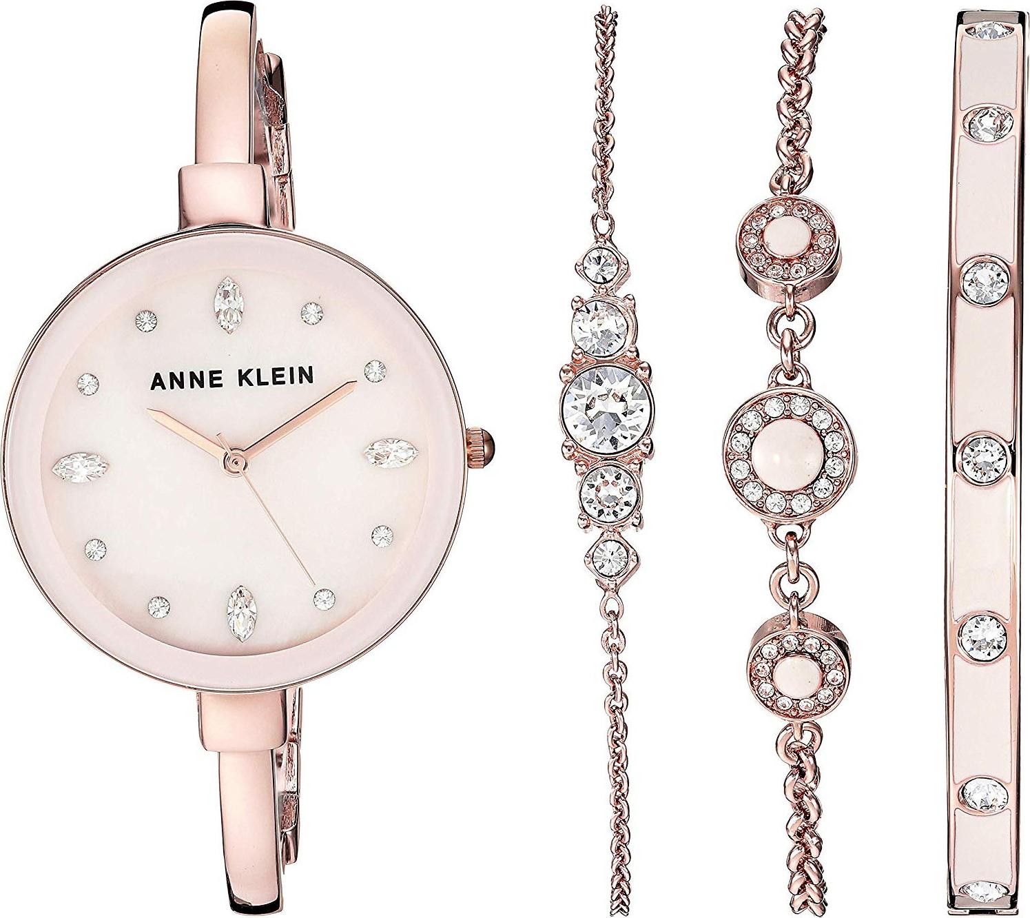 Bộ đồng hồ và vòng tay ANNE KLEIN 3352PKST