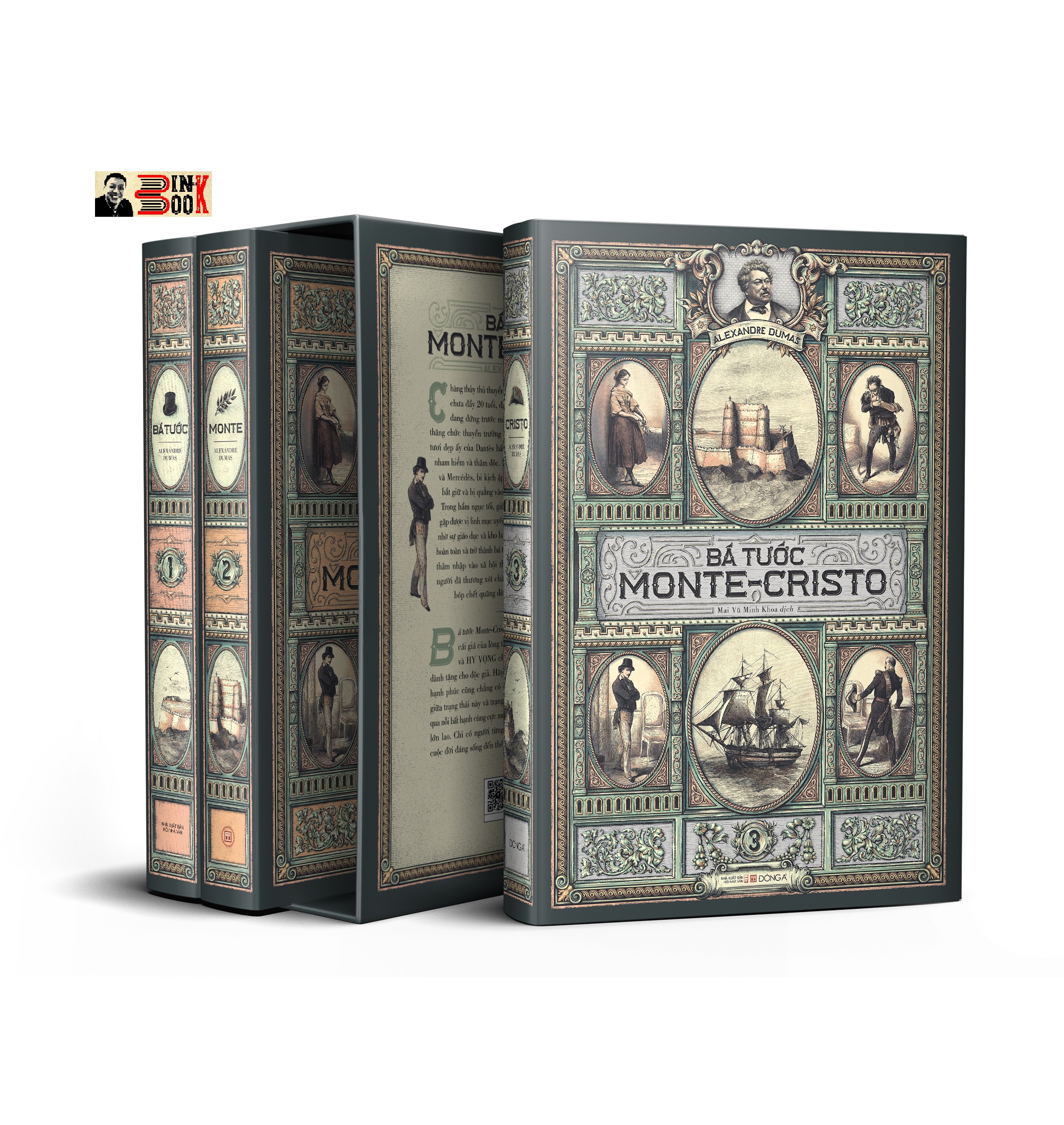 (gồm 500 minh họa theo bản in năm 1888) [Boxset trọn bộ 3 tập bìa mềm] BÁ TƯỚC MONTE-CRISTO – Alexandre Dumas – Đông A