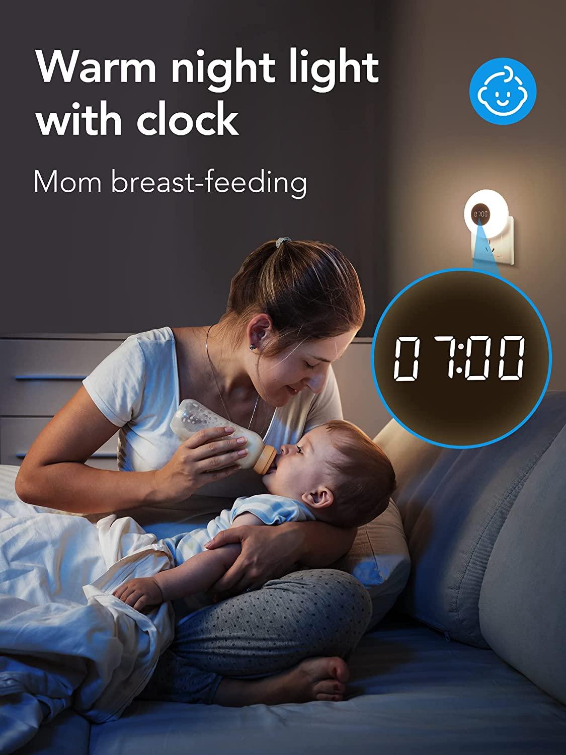 Đèn ngủ có thể điều chỉnh độ sáng Đồng hồ từ xa 3 màu trong phòng tắm Cửa hàng đèn ngủ