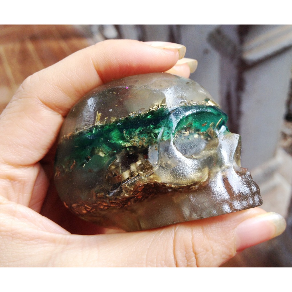 Hộp sọ orgonite (Crystal Skull) Mystery v.3 (Thiền kết nối)