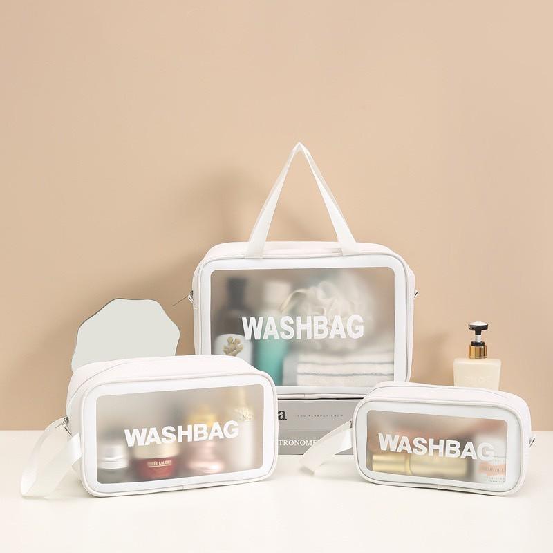 Túi Đựng Mỹ Phẩm Vật Dụng Du Lịch Washbag Chất Liệu PU TPU Chống Thấm 88249