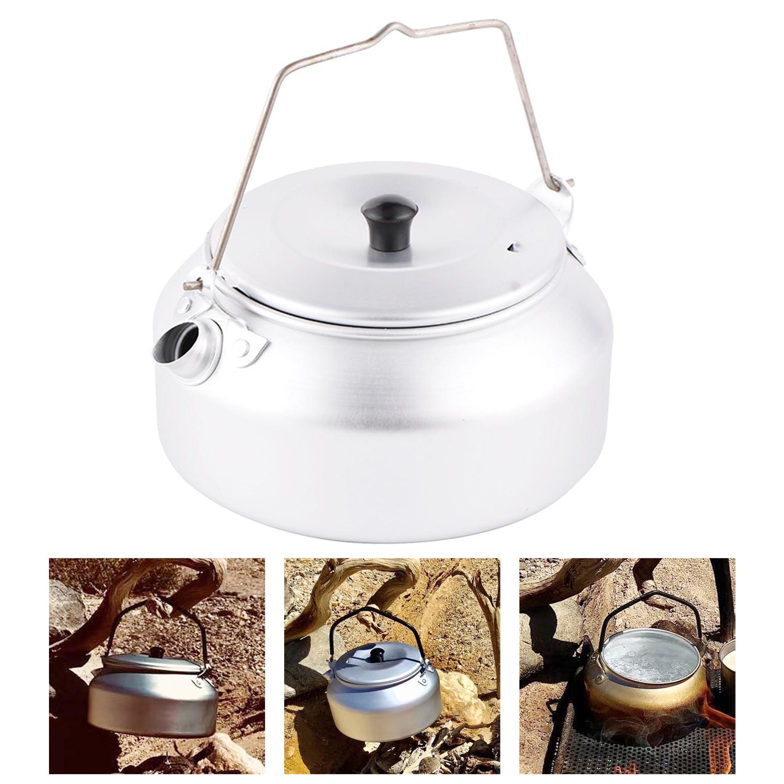 0.8L Portable Kettle Water Pot Teapot Coffee /Handle Camping Hiking