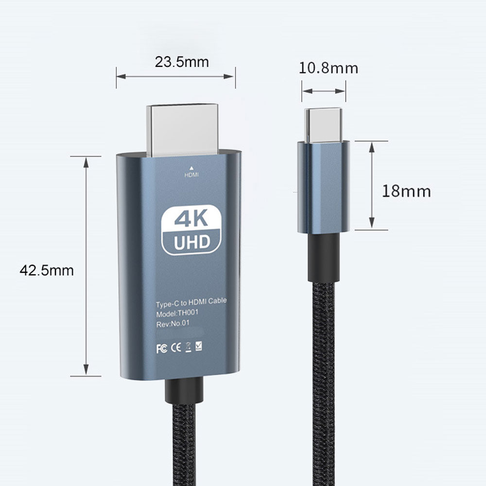 Hình ảnh Dây Cáp Chuyển Đổi USB TypeC To HDMI 4K 60Hz Dài 2M SeaSy, Thiết Kế Cắm Và Chạy, Chất Liệu Siêu Bền, Dùng Cho Macbook/Mac Mini/Ipad Pro/Ipad Air/Ipad Mini/Surface Laptop/Surface Pro/Surface Go/Surface Book/Laptop/Điện thoại – Hàng Chính Hãng