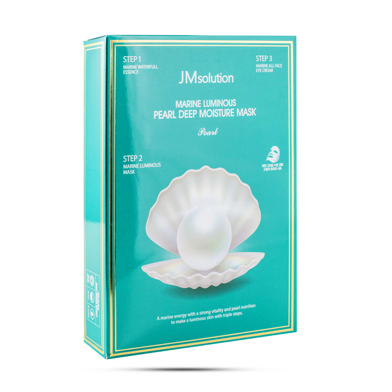Hộp 10 Mặt Nạ Ngọc Trai Dưỡng Ẩm Sâu JM Solution Marine Luminous Pearl Deep Moisture 30ml x 10