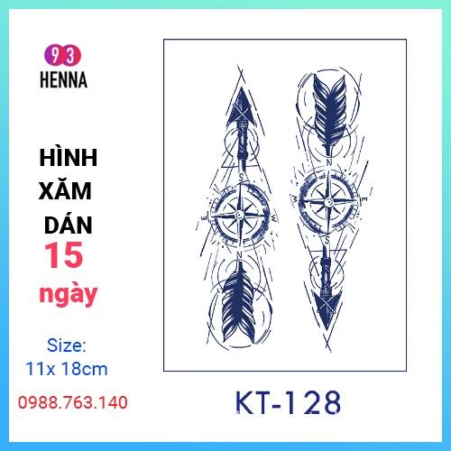 Hình Xăm Tạm Thời 15 Ngày Không Thấm Nước Mồ Hôi KT128