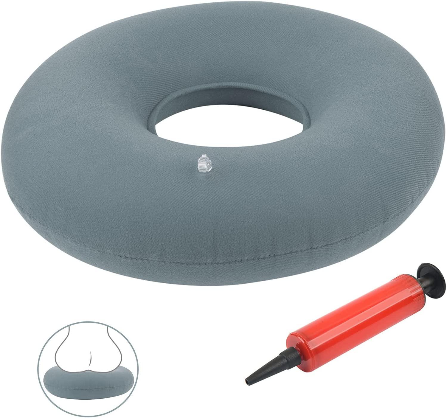 Đệm Trĩ Bơm Hơi Kèm Ghế Chỉnh Hình-Decube Hemorrhoids Vòng Ghế Có Bơm, Donut Kèm Đệm Ghế, 1 Cái