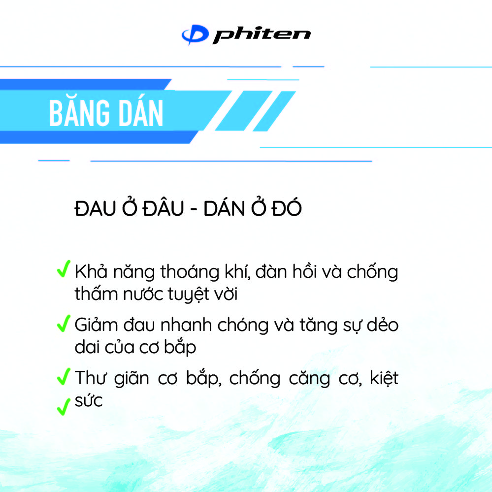 Băng dán cơ thể thao Phiten titanium x30 stretched sport