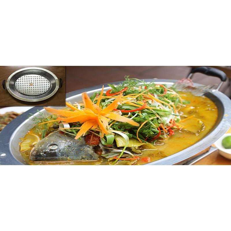 KHAY OM CÁ INOX- khay lẩu cá inox cao cấp