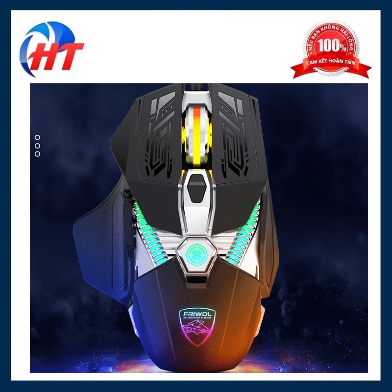 Chuột cơ chuyên game V5Pro có 2 chế độ chuột với tốc độ chuột lên đến 6200DPI kèm theo đèn led RGB cực đẹp dành cho game thủ - HT