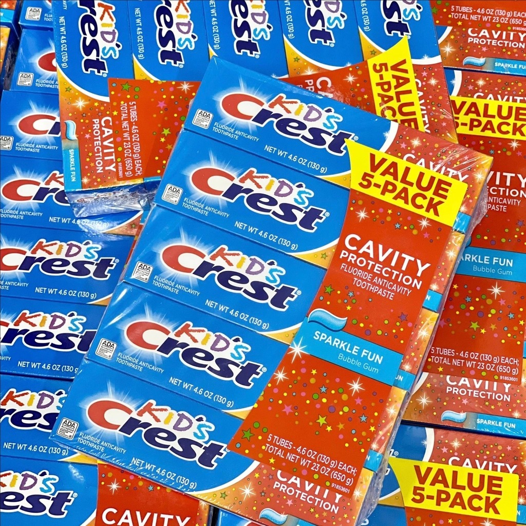 Set 5 Kem Đánh Răng Kids Crest Value ( 5 Cây) 130g/cây