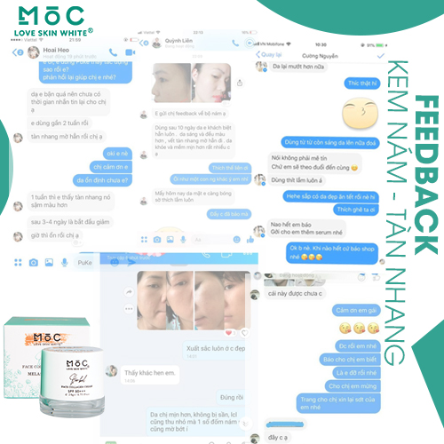 KEM NGỪA NÁM - TÀN NHANG, ĐỒI MỒI -COLLAGEN 20G - MỘC