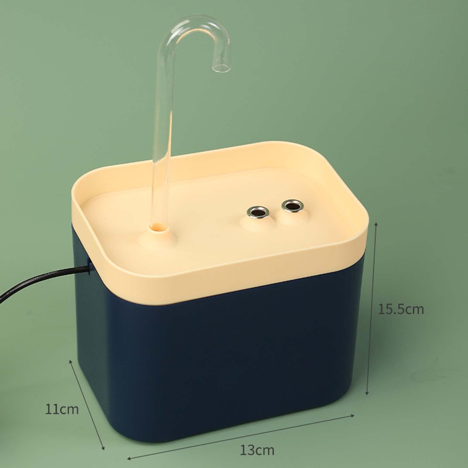 Automatic Dispenser Dog Drinking Bowl Cat Water Fountain Dark Blue