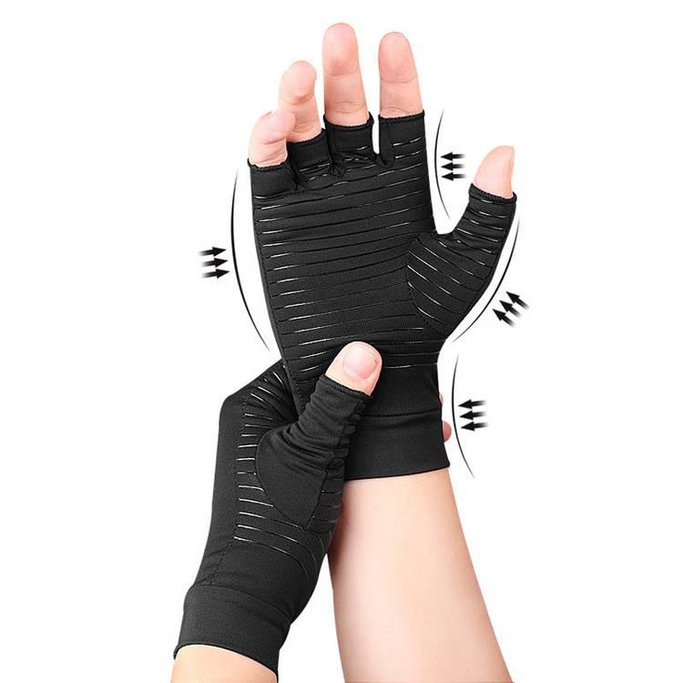 Găng Tay Hở Ngón Bằng Sợi Đồng Và Silicone Chống Trượt Dành Cho Người Đi Xe Đạp