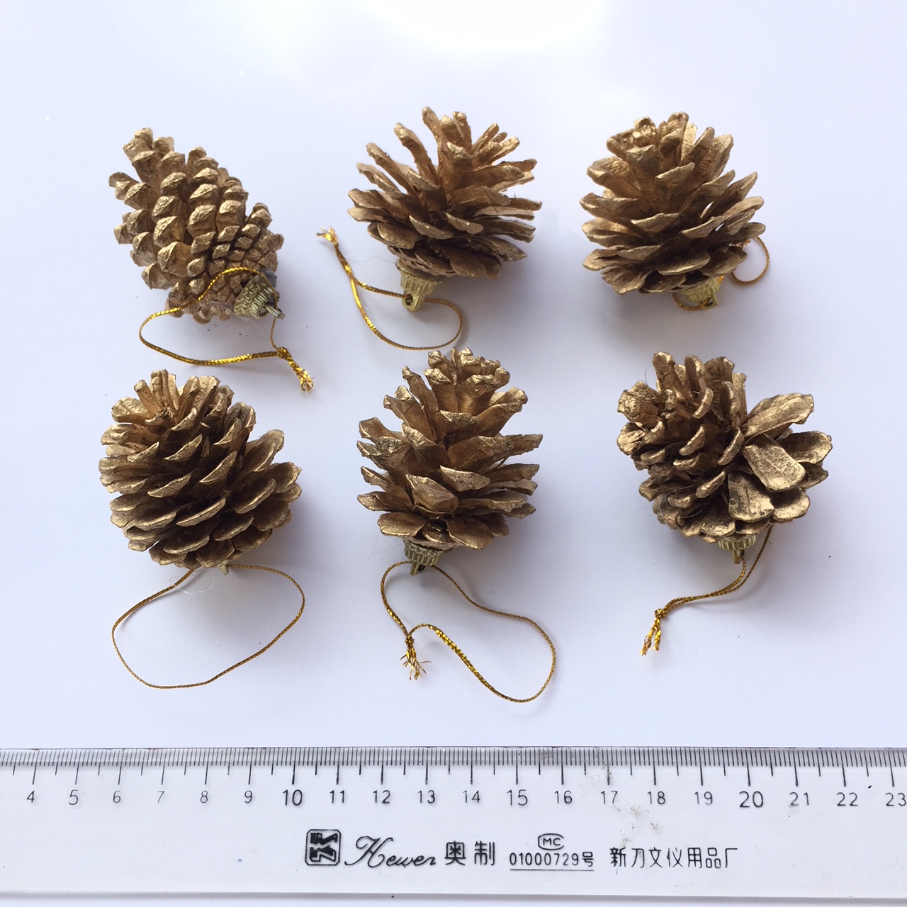 Combo 6 quả thông vàng trang trí Noel giáng sinh