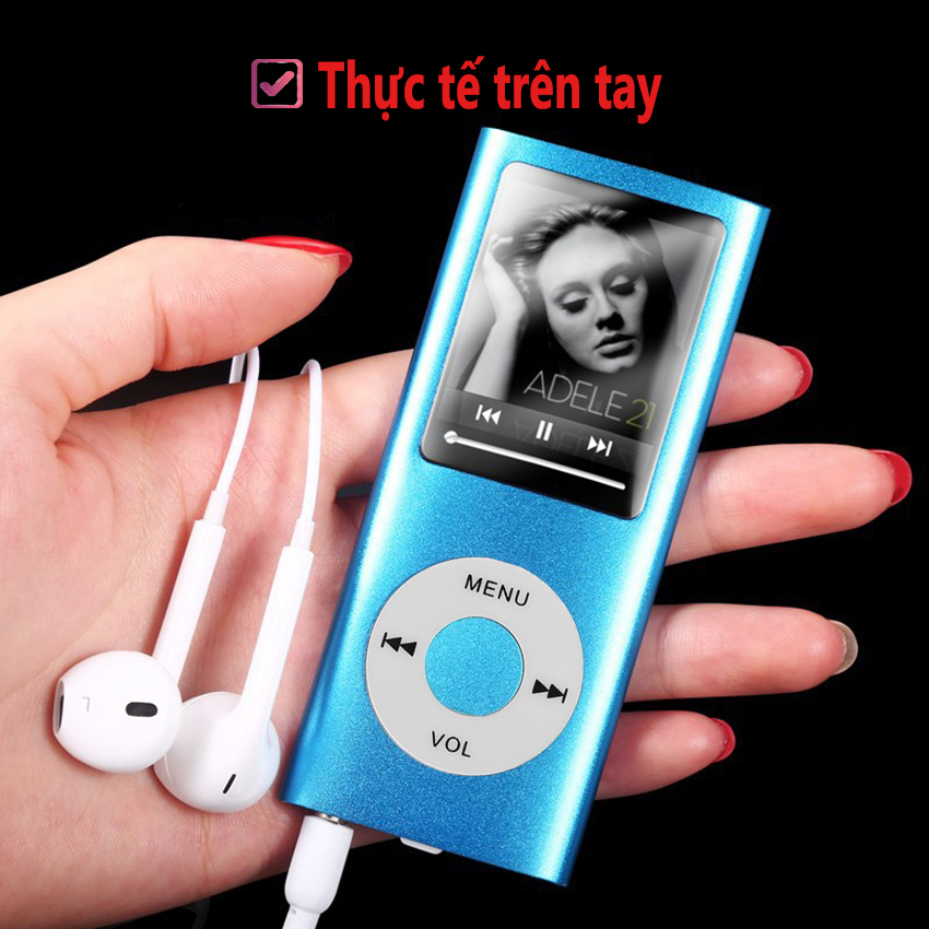 Máy nghe nhạc mp3 BTS kèm thẻ nhớ 8GB có FM, ghi âm, siêu tiết kiệm