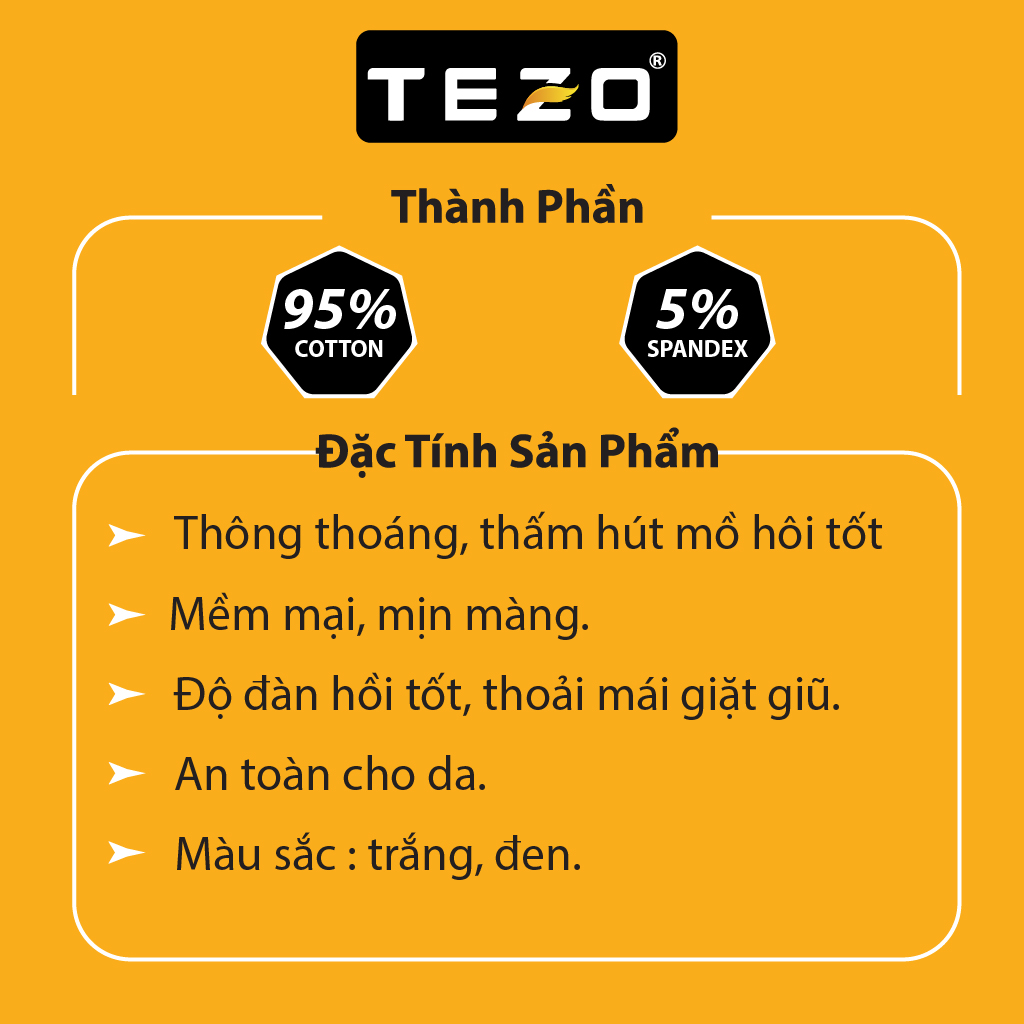 Áo giữ nhiệt nam TEZO, cổ tròn dài tay chất liệu cotton co giãn thoải mái hai màu đen trắng