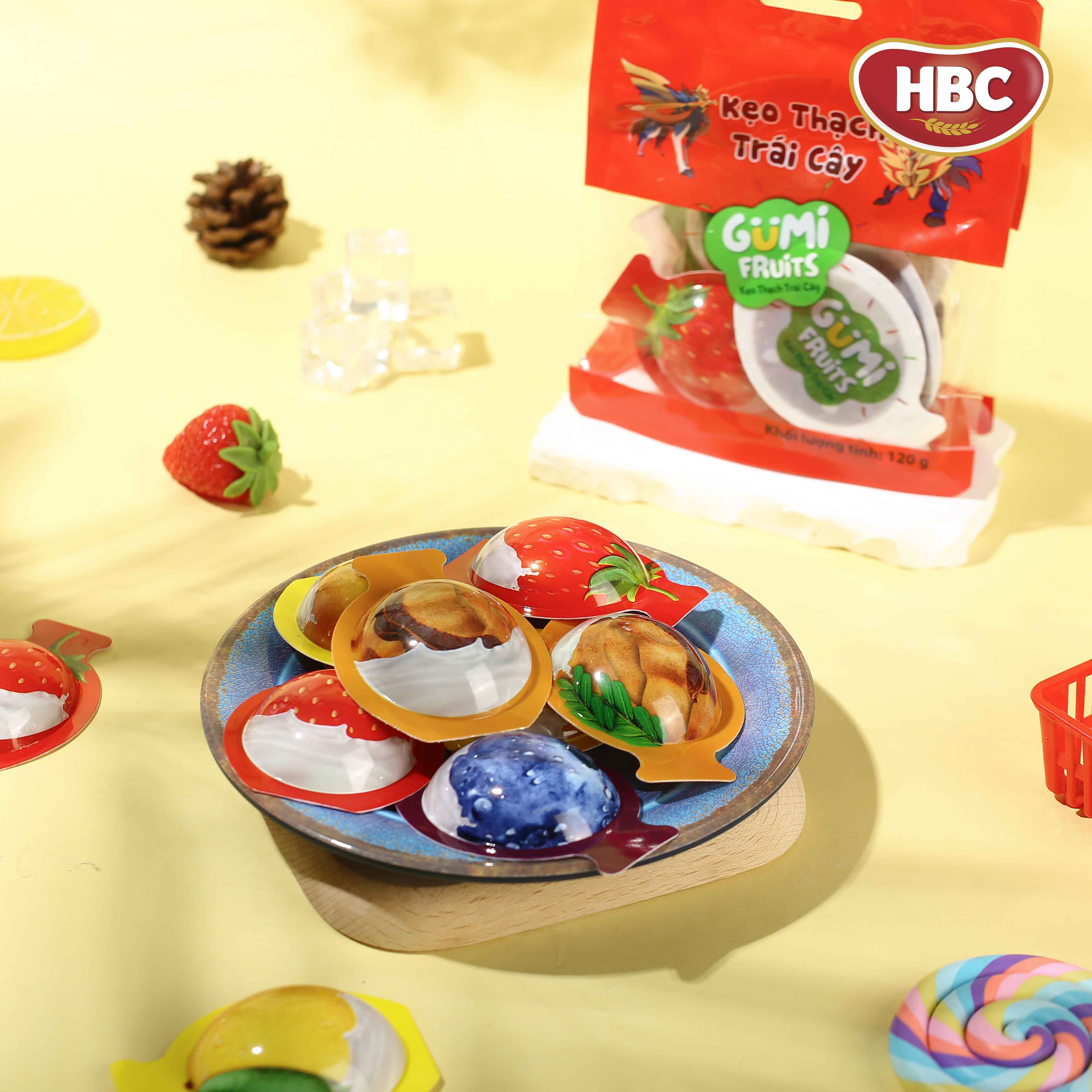 Kẹo Thạch Trái Cây Gumi - HBC Foods - 120Gr/Túi - Hàng chính hãng