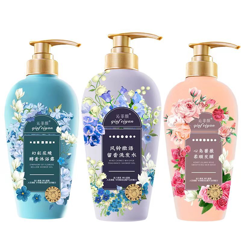 Dầu gội dược liệu Qinfeiyan Flowers 500ml giảm gàu, nấm ngứa da đầu