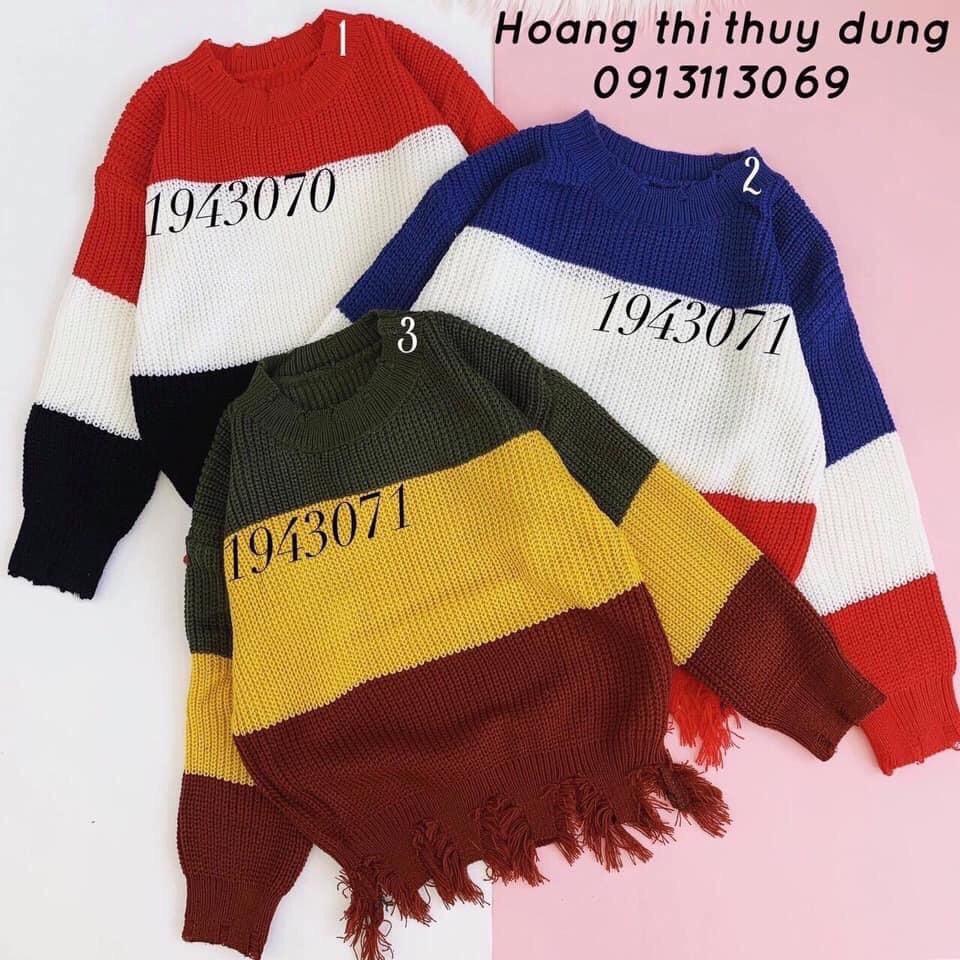 ÁO LEN RÁCH LAI PHỐI MÀU HÀNG NHẬP QC XỊN XÒ
