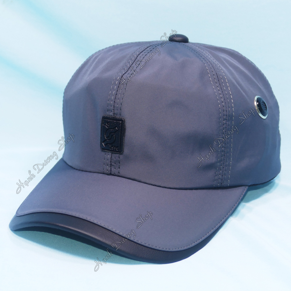 Nón kết vải dù LS gắn sò to đẳng cấp, vá da mỏ kết, có khóa đuôi tăng giảm size - Hạnh Dương