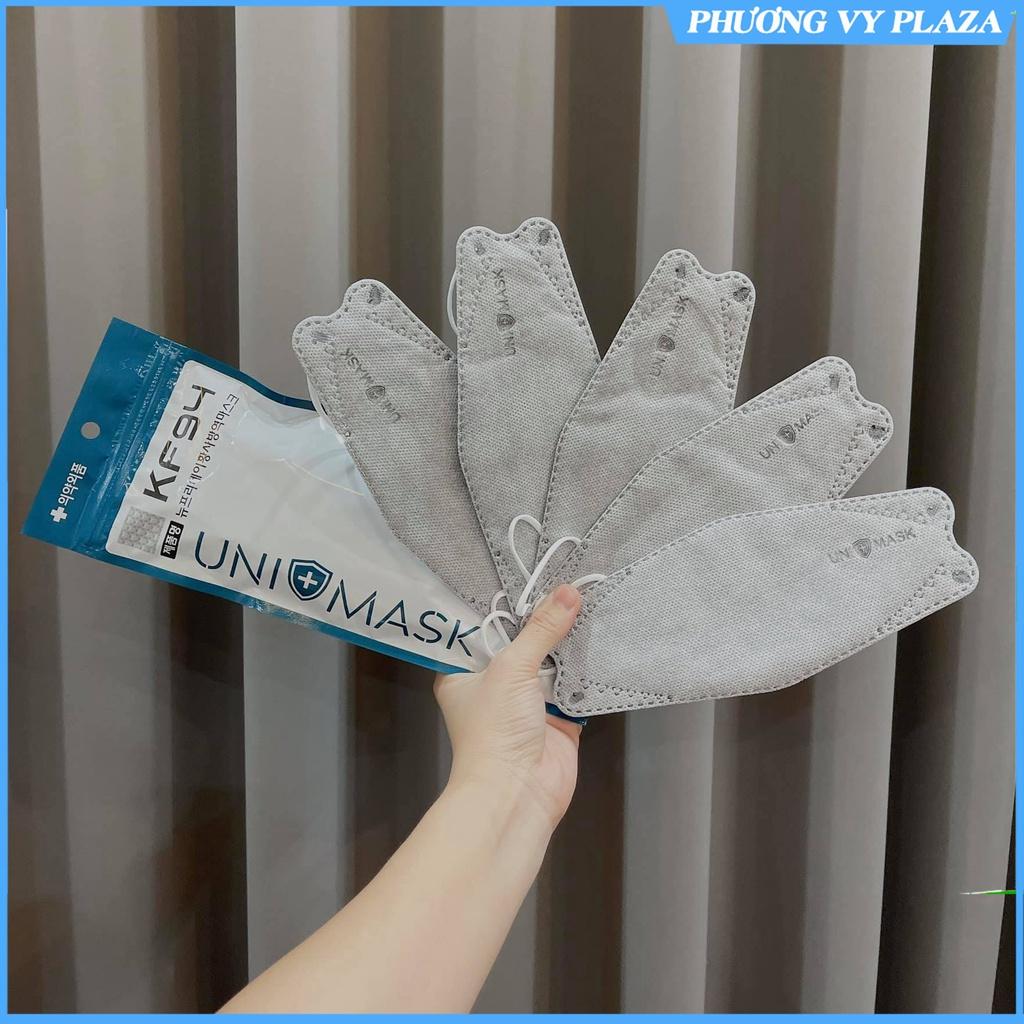 Khẩu trang KF94 uni mask Chống Bụi Mịn Và Kháng Khuẩn Hàng Cao Cấp Hàn Quốc( túi 5 chiếc