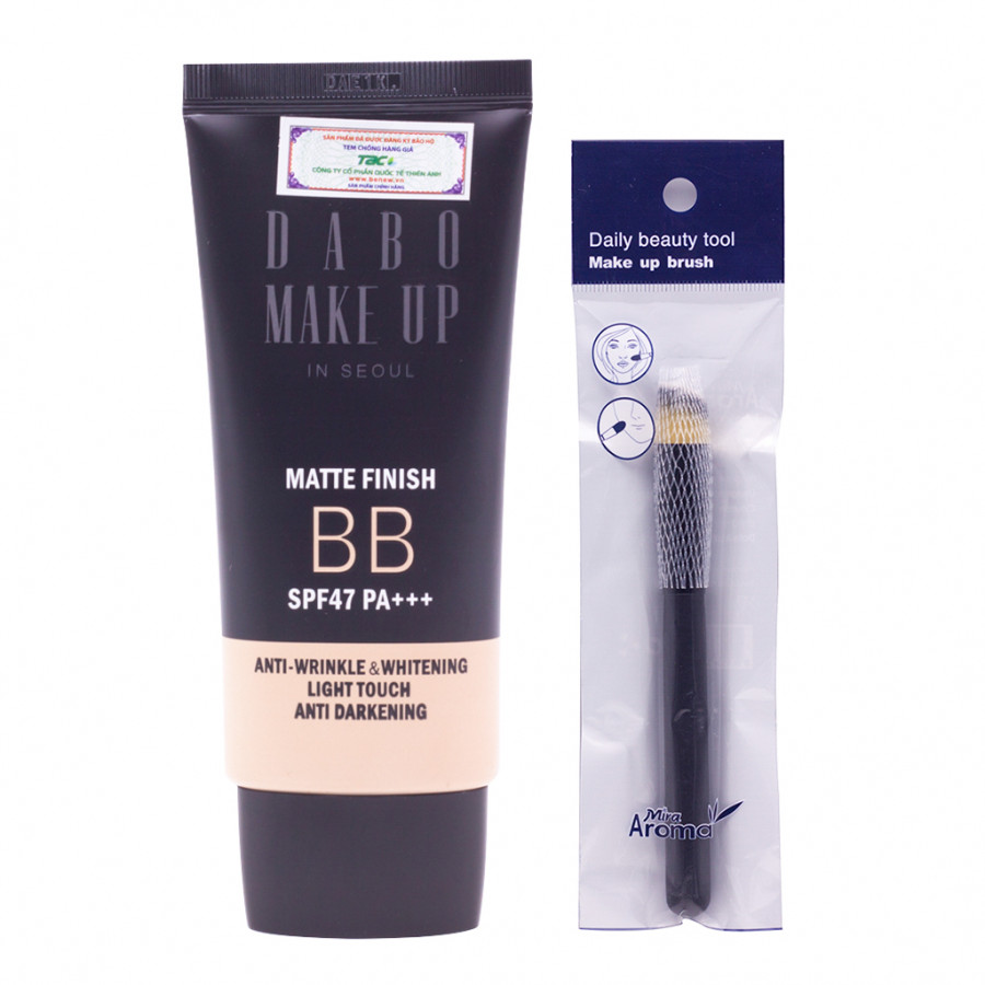 Kem nền trang điểm BB cao cấp Hàn Quốc DABO MAKE UP MATTE 5 in 1 SPF47 PA+++ (50ml) + Tặng ngay Cọ tán kem nền chuyên dụng thế hệ mới Aroma Hàn Quốc – Hàng chính hãng