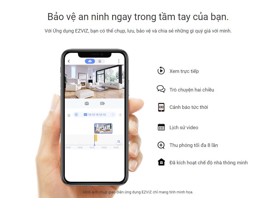 Camera WiFi Trong Nhà EZVIZ C1C B 2MP 1080P Góc Rộng, Siêu Nét Bảo Hành 24 tháng