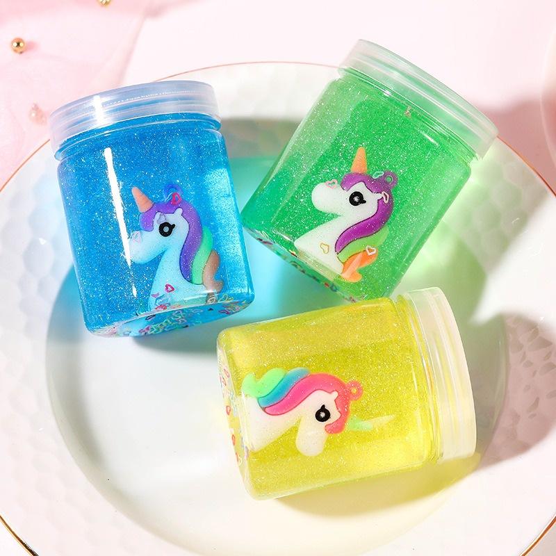 Slime charm CÁ NGỰA TRÁI TIM 9 màu cực đẹp Đồ chơi hũ slam chất nhờn ma quái squishy