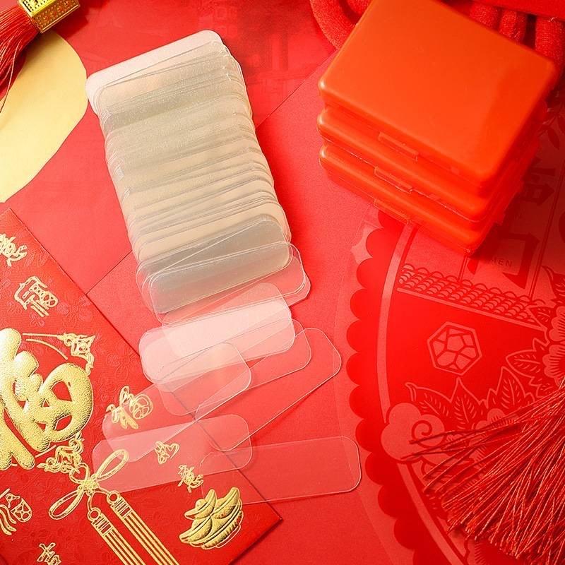 Hộp 60 Miếng Keo Dính Trong Suốt 2 Mặt Tiện Dụng, Băng Dính Trong Suốt Cố Định Đồ Vật, Có Thể Tái Sử Dụng, Tiện Ích Trong Gia Đình. TakyHome 6006