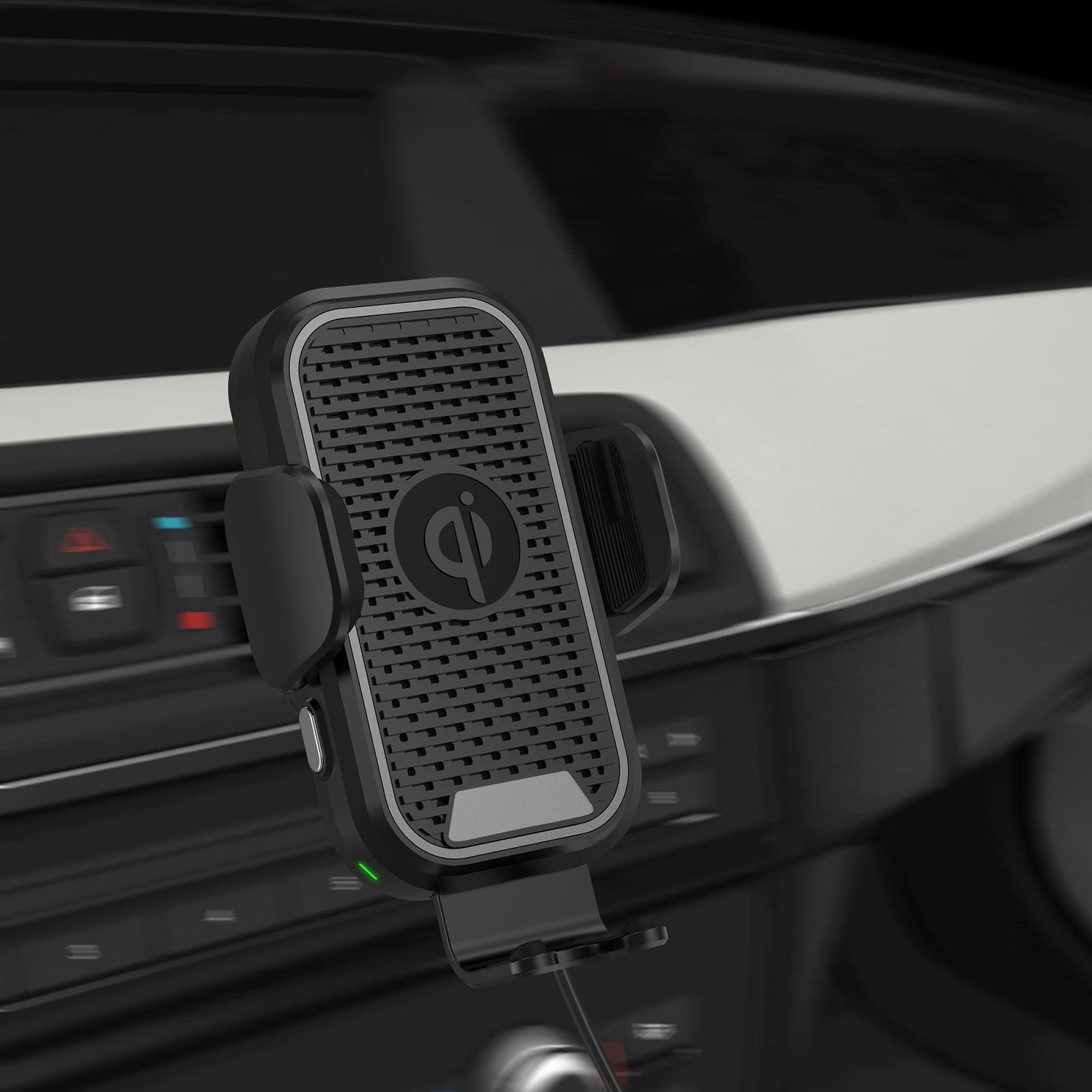 15W Car Wireless Fast Charging Holder Stand Auto-Clamp for /Samsung