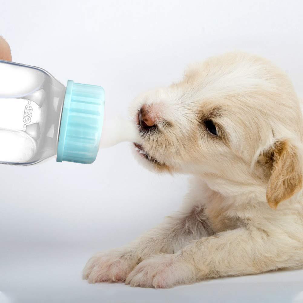 Chai cho con bú 120 ml cho chó con, động vật nuôi, du lịch, chó nhỏ, mèo, chó con, với núm vú dự phòng