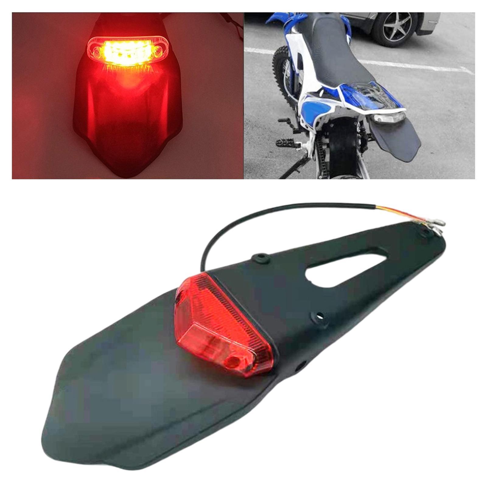 Universal Motorcycle Rear Mudguard with Brake Lamp Durable High Performance Accessories License Plate Bracket Holder Off-Road Bike