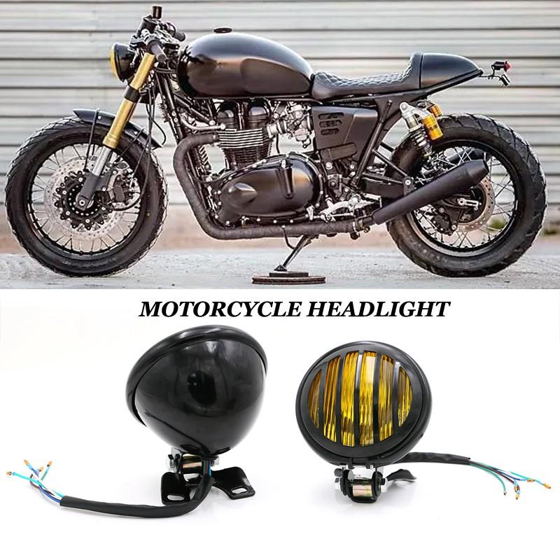 Đèn pha 35W dành cho xe mô tô Harley Cafe Racer Honda BMW