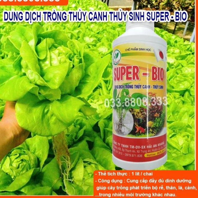 Dung Dịch Thủy Canh Thủy Sinh Trồng Rau SUPER BIO 1 LIT