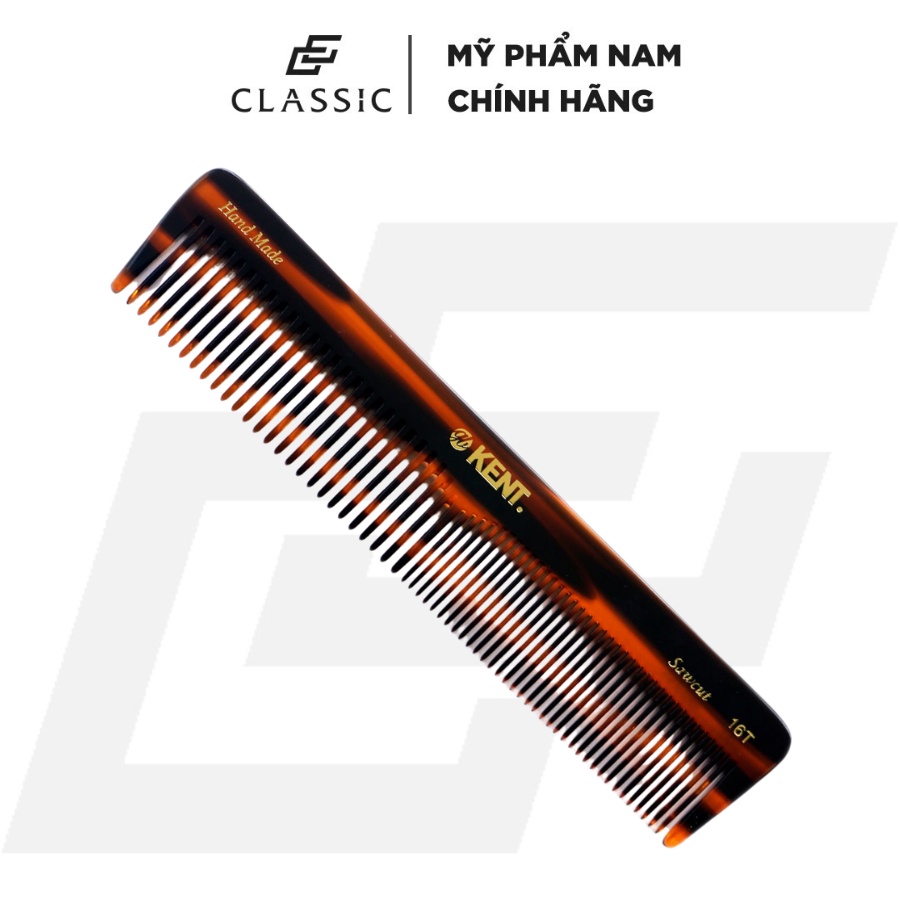 Lược chải tóc Kent Brushes Coarse/Fine Comb – A 16T