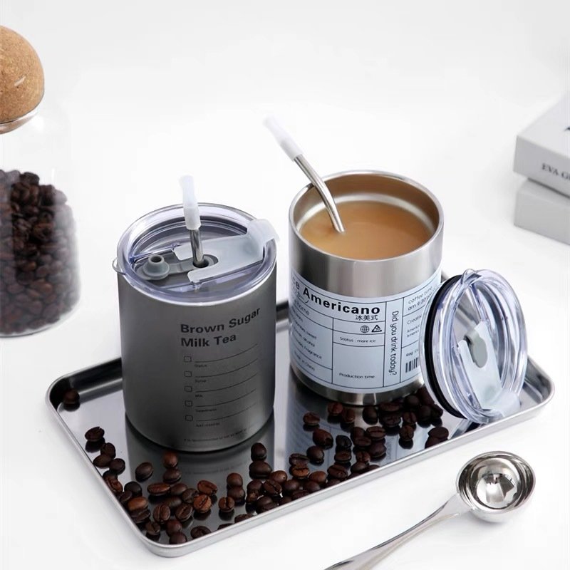 Bình Giữ Nhiệt - Hàng loại 1 - Chất liệu Inox 304 Có Tặng Kèm Ống Hút Dung Tích Từ 300ML Đến 600Ml Phong Cách Hiện Đại
