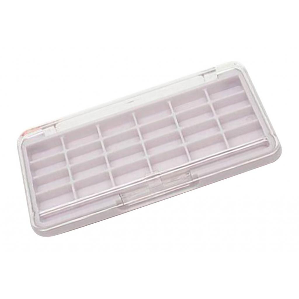 2Pcs 24 Grids Eyeshadow Palette Box Blush Powder Holder Case w/ Brush Slot