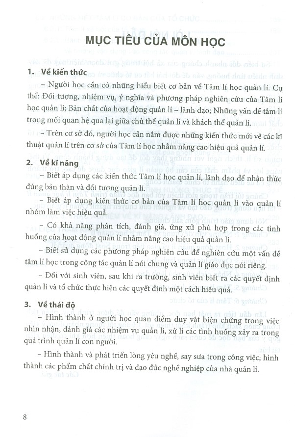 Giáo Trình Tâm Lý Học Quản Lý