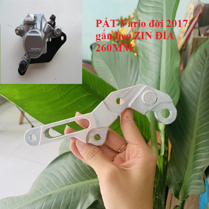 PÁT dành cho xe  Vario đời 2017 đi đĩa 260mm gắn heo zjn , làm bằng nhôm cnc nguyên khối