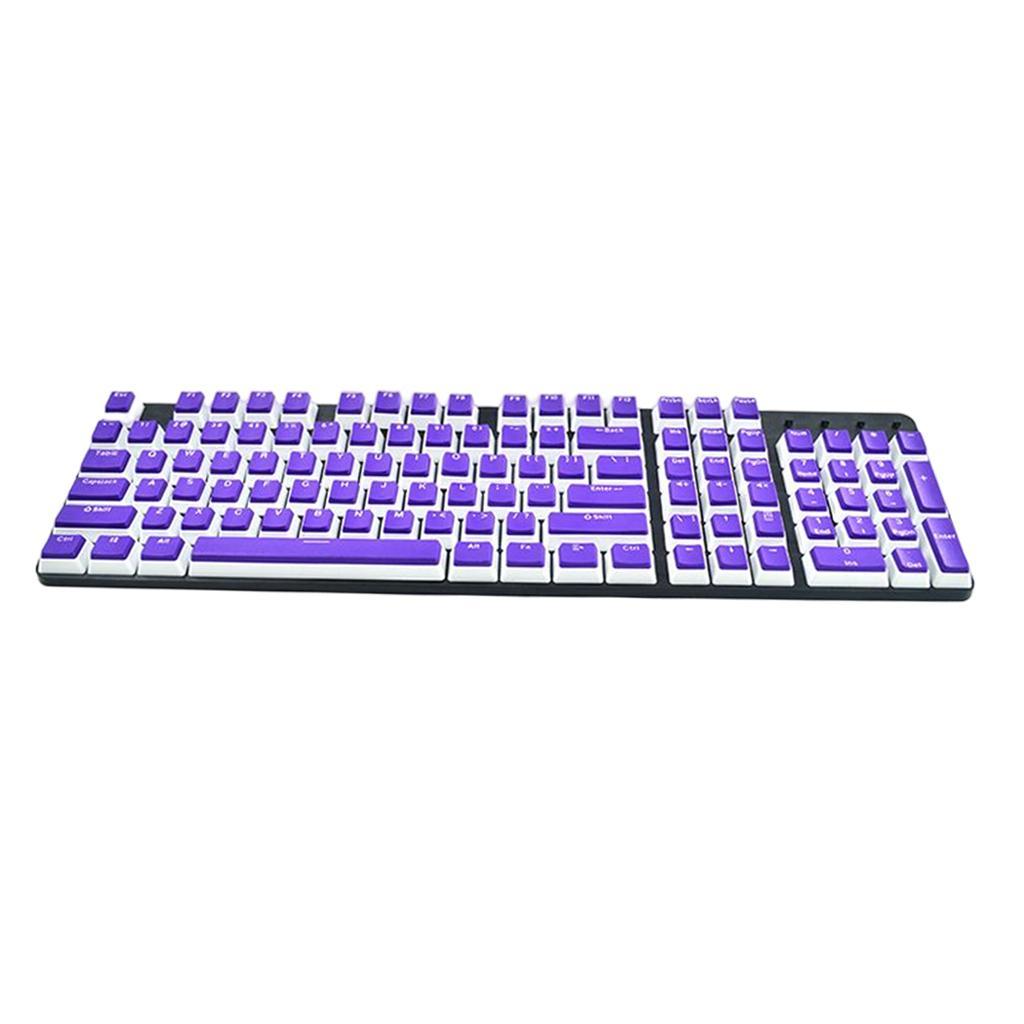 Pudding Keycaps Set 104Keys Doubleshot for Office Home Gaming Typing