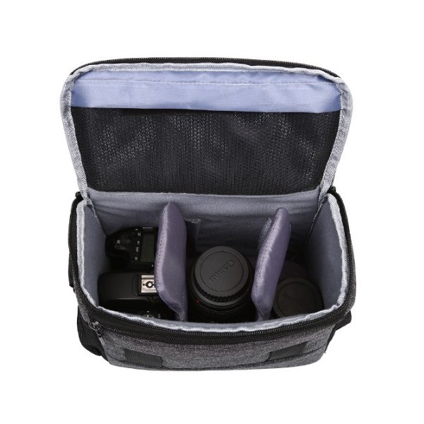 Túi đựng máy ảnh DSLR Canon, Nikon, Sony (Xám)