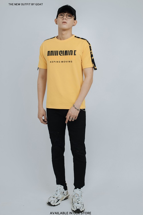 Áo Thun Nam Ngắn Tay Viền Vai GOAT MENSWEAR