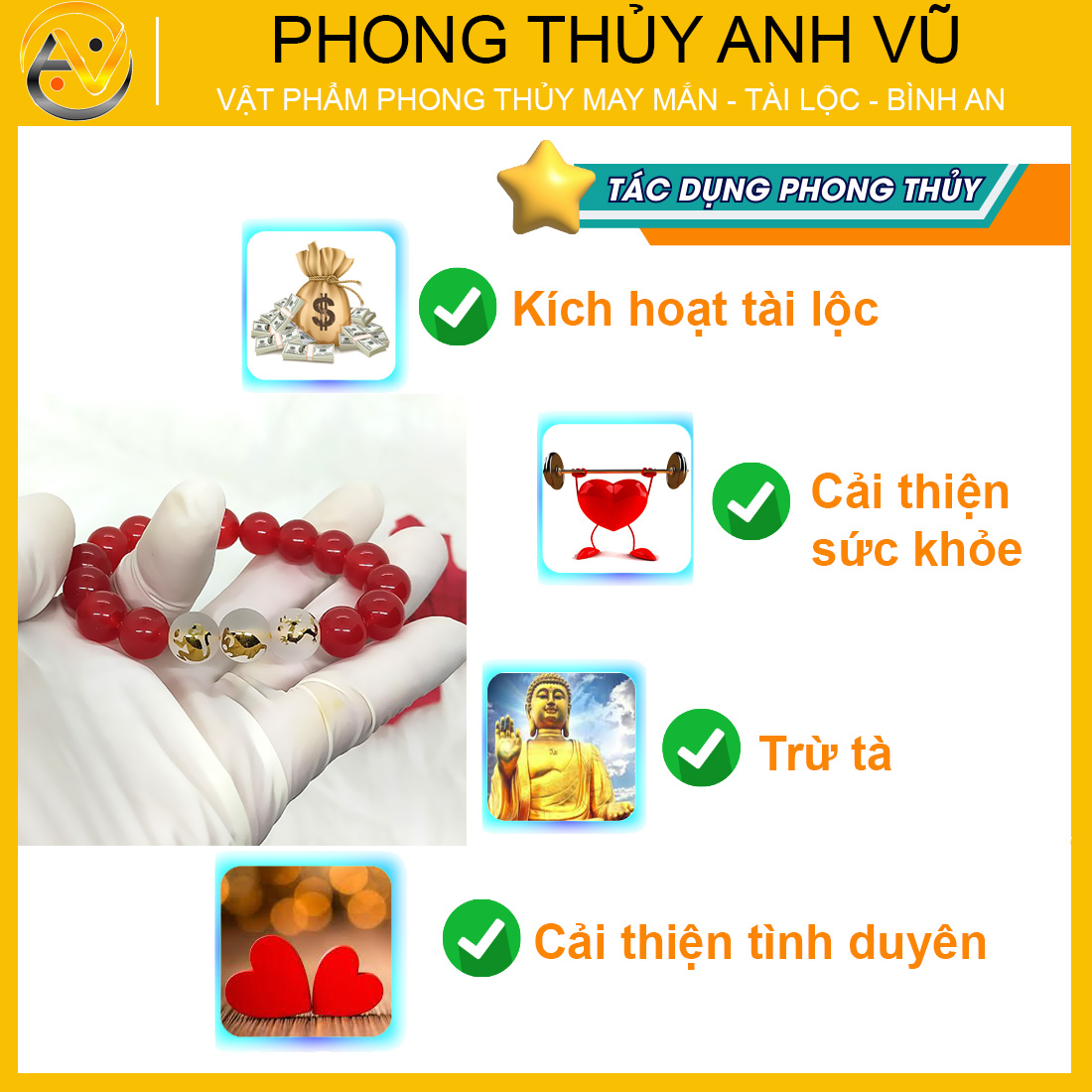 Vòng tam hợp quý nhân thân tý thìn đã khai quang - chất liệu mã não đỏ tự nhiên - size 8 10 12ly - may mắn tài lộc - Vòng Tam Hợp Anh Vũ
