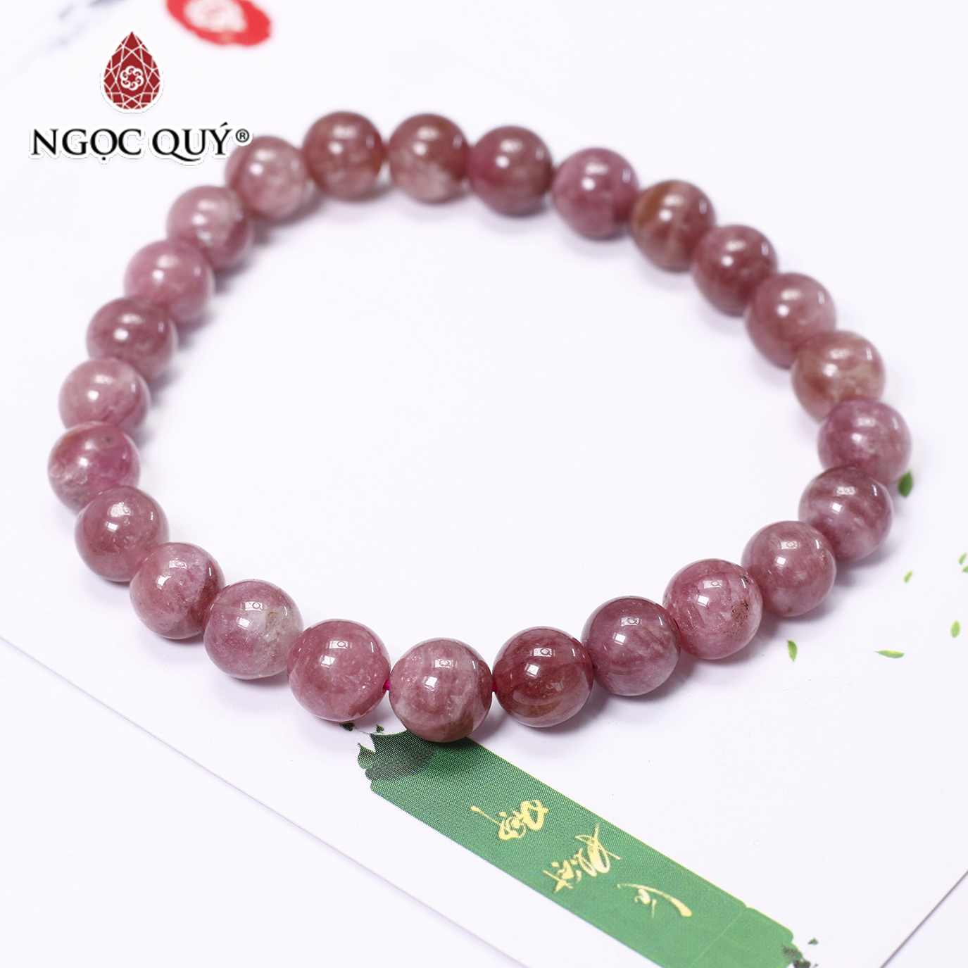 Vòng tay trơn đá Ruby mệnh hỏa , thổ - Ngọc Quý Gemstones