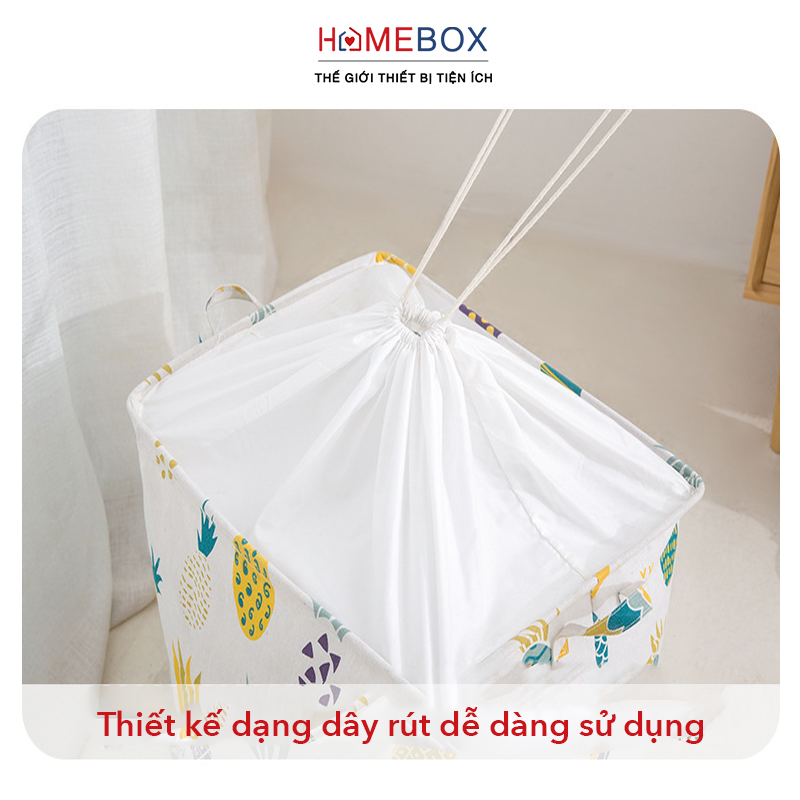 BIG SIZE - Túi đựng quần áo chăn màn vải canvas chống thấm nước, Thùng giỏ đựng đồ đa năng gấp gọn tiện lợi - Hàng Chính Hãng JYoohome