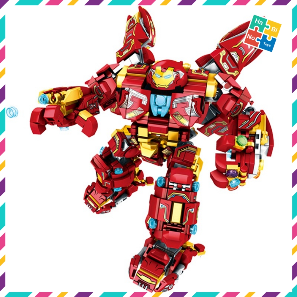 Đồ Chơi Lắp Ráp Mô Hình Hulkbuster Robot Người Máy Mech Nhân Vật Phim Marve Siêu Anh Hùng 820 Chi Tiết 76038